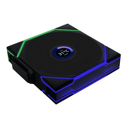 Lian Li (Outlet) UNI FAN TL Wireless LCD 120 Reverse Blade, 120mm PWM-laitetuuletin, musta