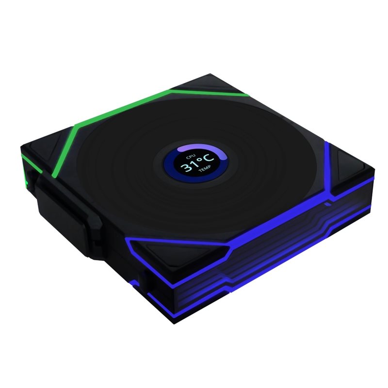 Lian Li (Outlet) UNI FAN TL Wireless LCD 120 Reverse Blade, 120mm PWM-laitetuuletin, musta