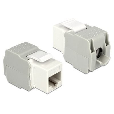 DeLock Keystone -moduuli, RJ-45 jack -> LSA Cat6 UTP, valkoinen