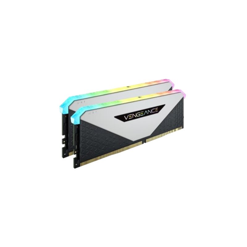 Corsair 32GB (2 x 16GB) Vengeance RGB RT, DDR4 3600MHz, CL18, 1.35V, musta/valkoinen - Kuva 2