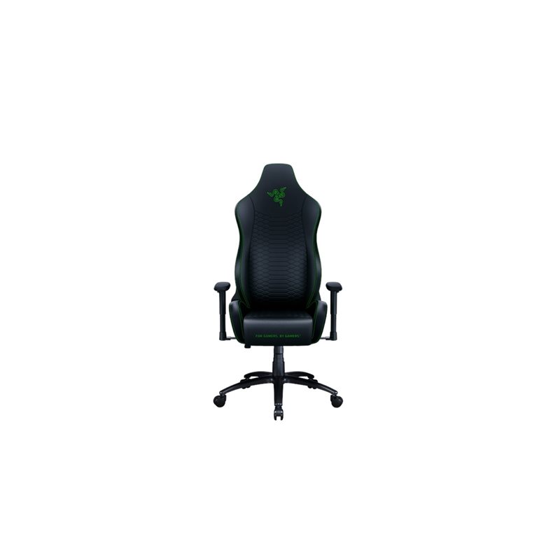 Razer Iskur X, keinonahkaverhoiltu pelituoli, musta/vihreä