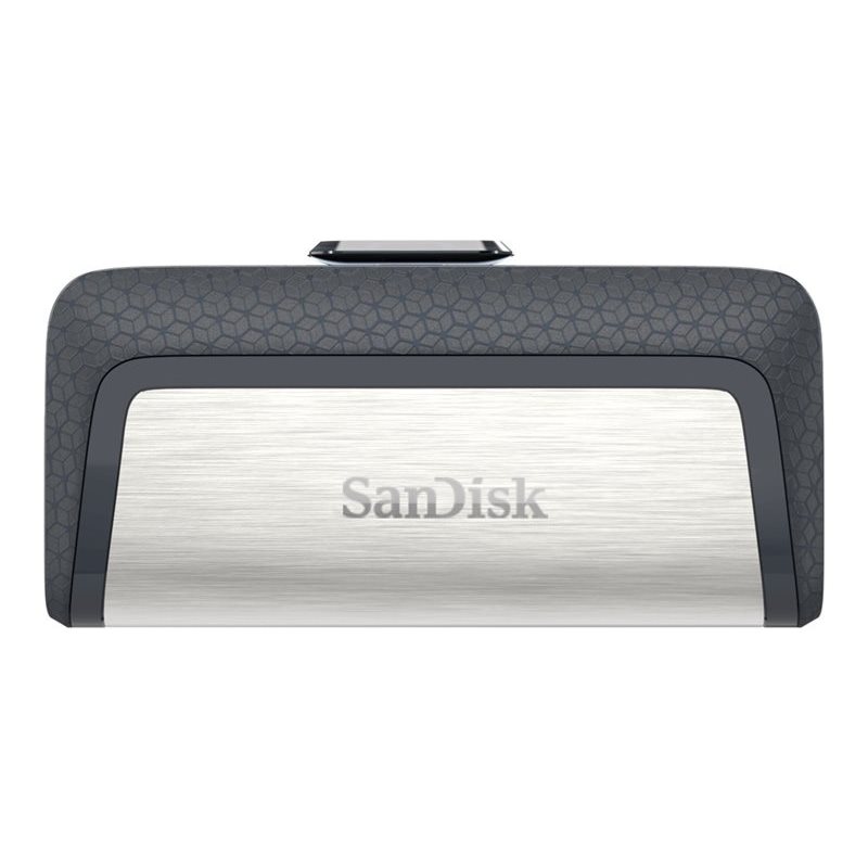 Sandisk 32GB Ultra Dual, USB 3.1 / USB-C -muistitikku, jopa 150 MB/s, hopea/musta