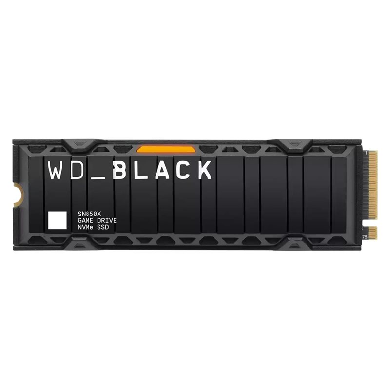 Western Digital 2TB WD_BLACK SN850X NVMe SSD With Heatsink, M.2 2280, PCIe Gen4 x4, 7300/6600 MB/s