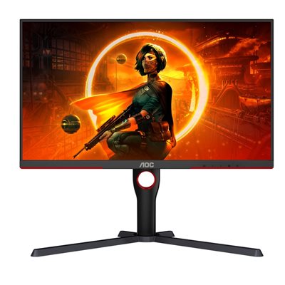 AOC 27" Q27G3XMN/BK, 180Hz QHD MiniLED-pelimonitori, musta/punainen