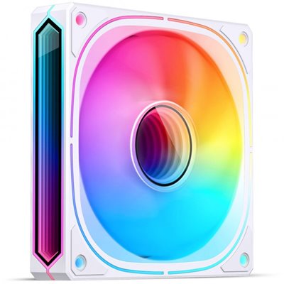 Jonsbo FR-505WR, 120mm PWM-laitetuuletin, Reversed, valkoinen/läpikuultava
