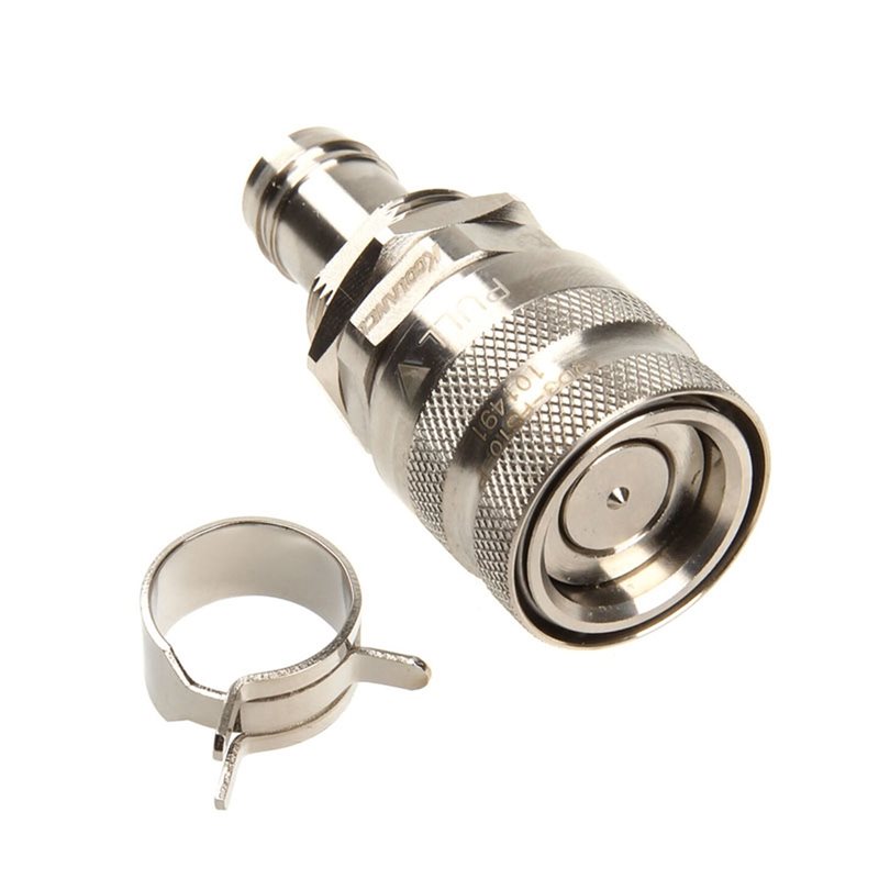 Koolance QD3 Female Quick Disconnect No-Spill -pikaliitin, 10mm letkuliitäntä, hopea