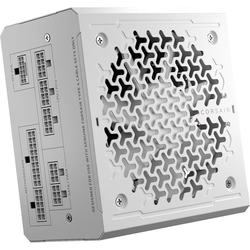 Corsair 750W RM750e (2025), ATX 3.1 virtalähde, PCIe 5.1, 80 Plus Gold, valkoinen