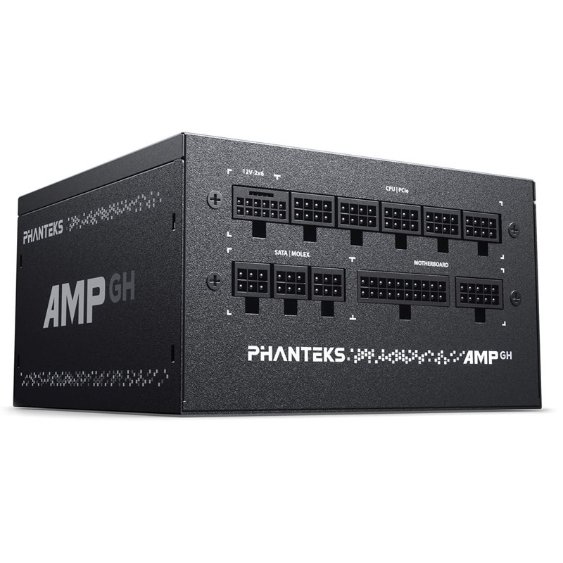 Phanteks (Outlet) 850W AMP GH - Black, ATX-virtalähde, 80 Plus Gold, musta