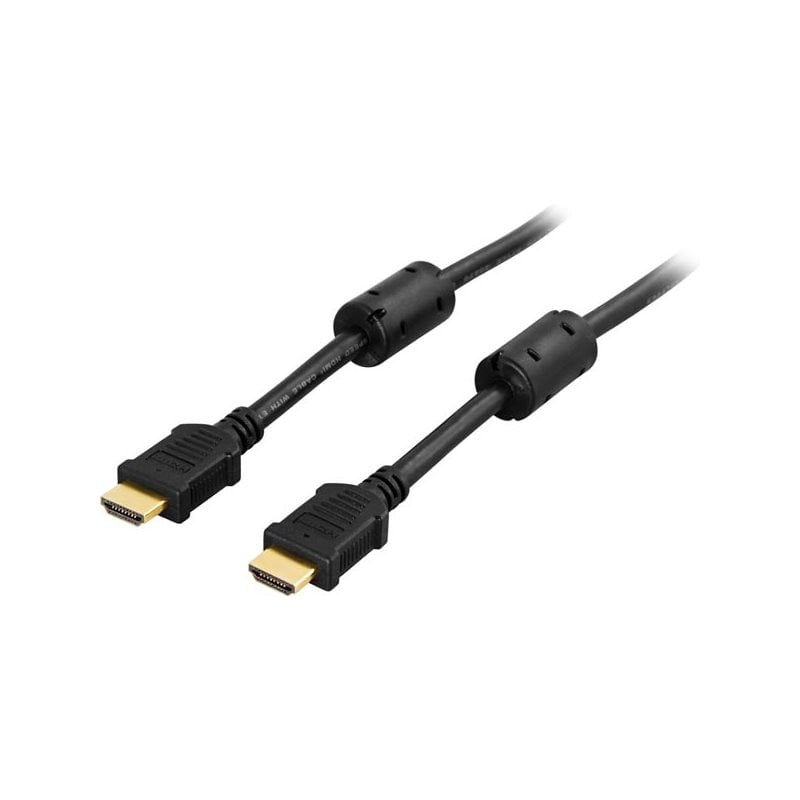 Deltaco 1.3 HDMI -näyttökaapeli, 15m, musta (Poistotuote! Norm. 26,90€)
