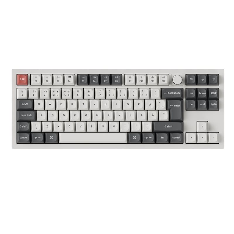 Keychron Q3 Ultra, 8K langaton mekaaninen näppäimistö, 80%, Keychron POM Red, valkoinen