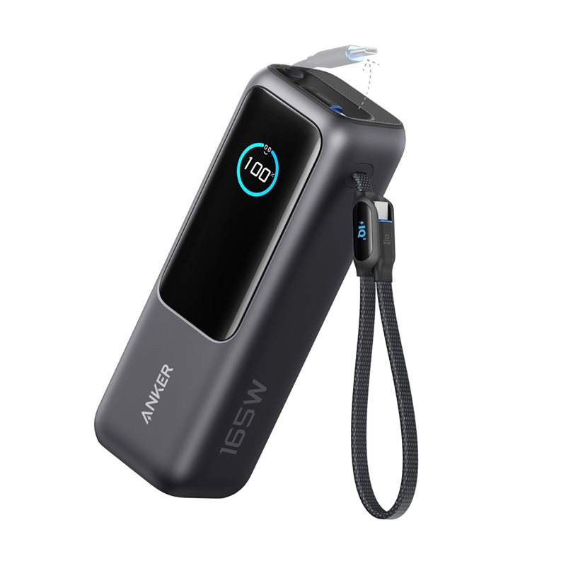 Anker 25000 mAh Laptop Power Bank, varavirtalähde, 3x USB-C, USB-A, musta
