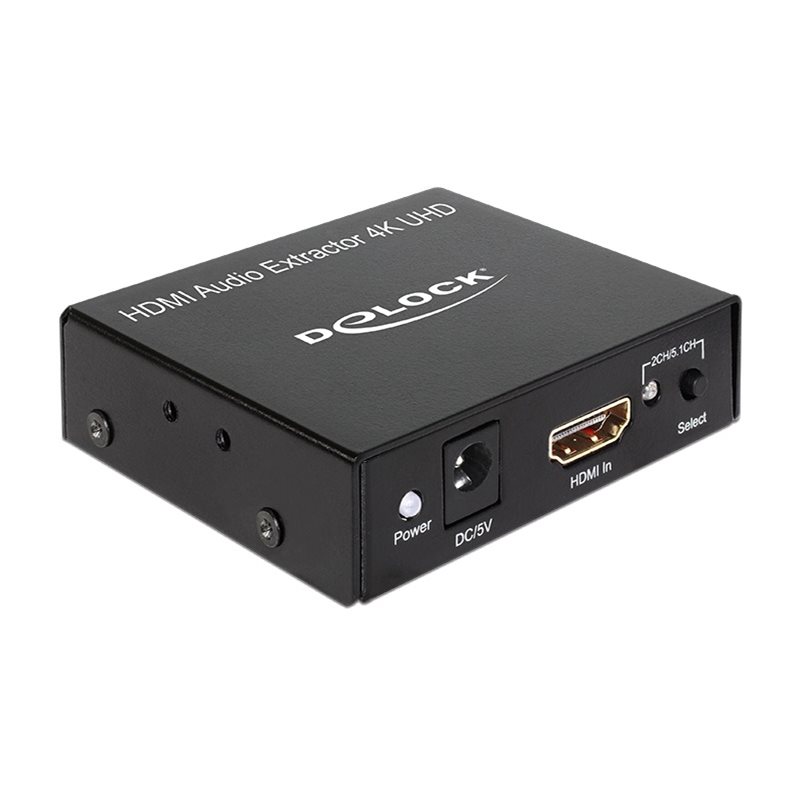 DeLock (Outlet) HDMI -audioerotin, 4K 30Hz, musta