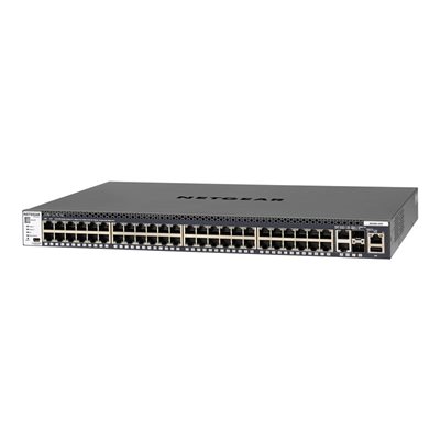 Netgear M4300-52G, hallinnoitu 52-porttinen kytkin, räkkiasennettava, 1U, musta