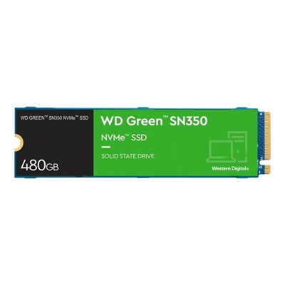 Western Digital 480GB WD Green SN350 NVMe SSD -levy, M.2 2280, PCIe 3.0 x4, 2400/1650 MB/s