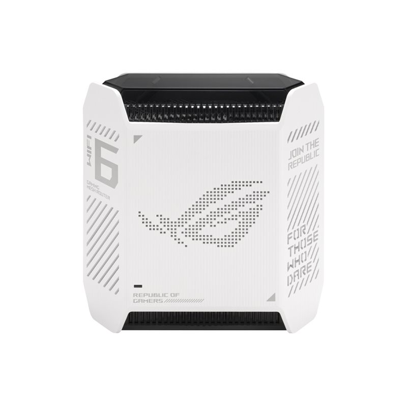 Asus ROG Rapture GT6 Tri-Band WiFi 6 Mesh WiFi -järjestelmä, 1 kpl, Moonlight White - Kuva 2