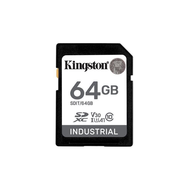 Kingston 64GB Industrial SD Memory Card, SDXC-muistikortti, UHS-I / U3 / V30 / A1