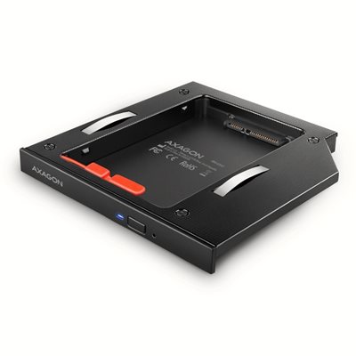 AXAGON 2.5" SSD/HDD -adapteri optisen aseman paikkaan, 12,7mm, LED
