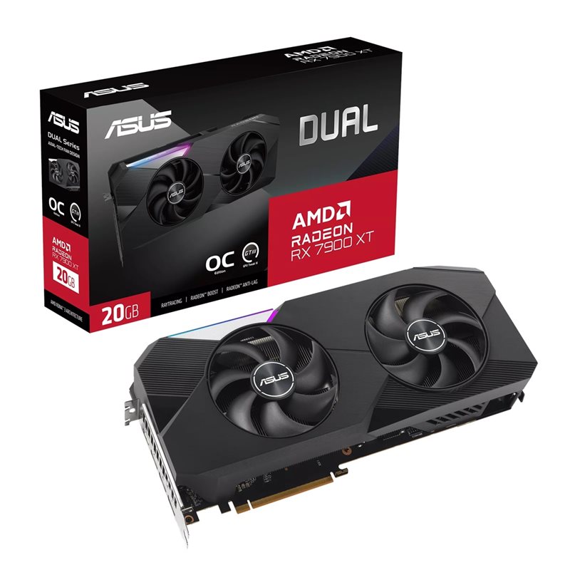 Asus Radeon RX 7900 XT DUAL - OC Edition -näytönohjain, 20GB GDDR6