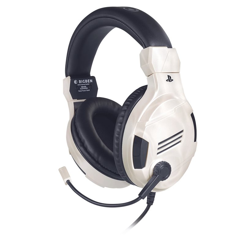 BigBen Stereo Gaming Headset V3 -pelikuulokkeet, PS4, valkoinen/musta