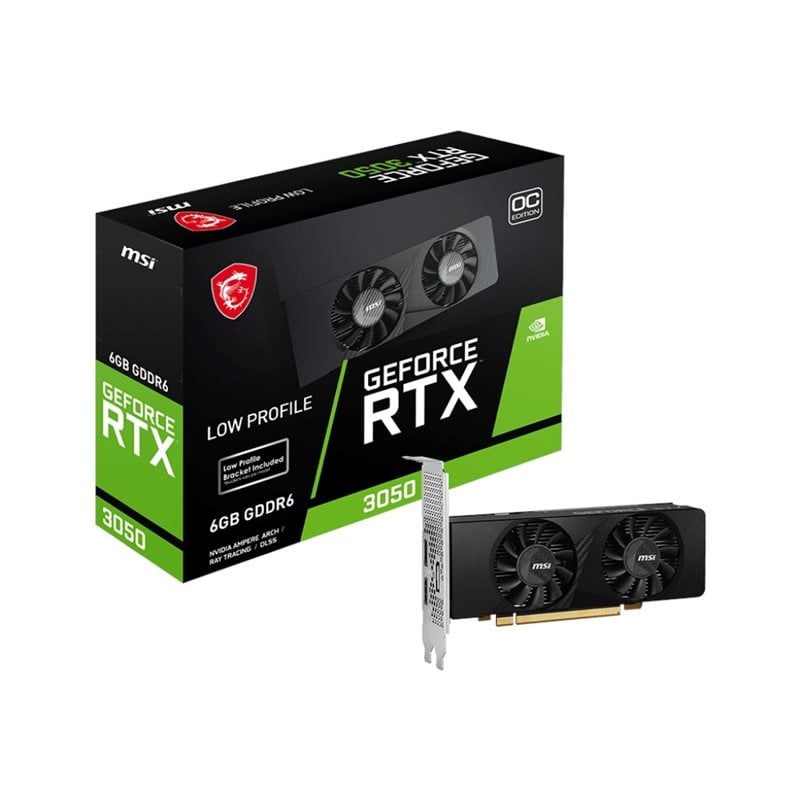 MSI (Outlet) GeForce RTX 3050 LP 6G OC -näytönohjain, 6GB GDDR6