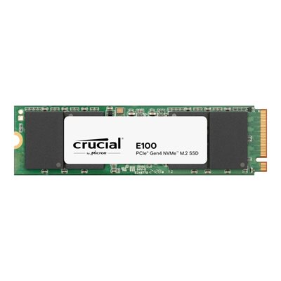 Crucial 480GB E100 PCIe 4.0 x4 NVMe SSD-levy, M.2 2280, 4500/2500 MB/s