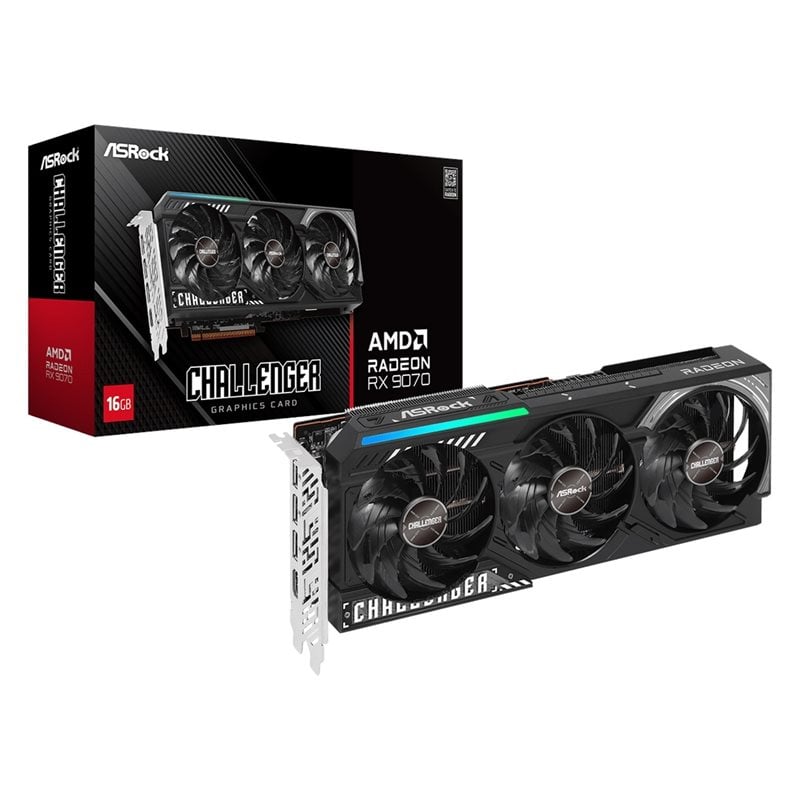 ASRock Radeon RX 9070 Challenger -näytönohjain, 16GB GDDR6