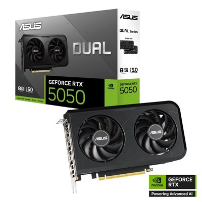 Asus GeForce RTX 5050 Dual - OC Edition -näytönohjain, 8GB GDDR6