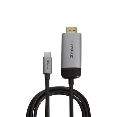 Verbatim USB-C -> HDMI -adapterikaapeli, 4K60Hz, 1,5m, musta