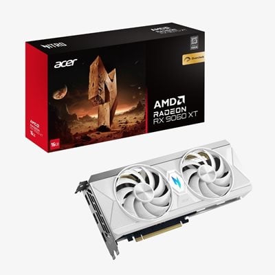 Acer (Outlet) Radeon RX 9060 XT Nitro OC White -näytönohjain, 16GB GDDR6