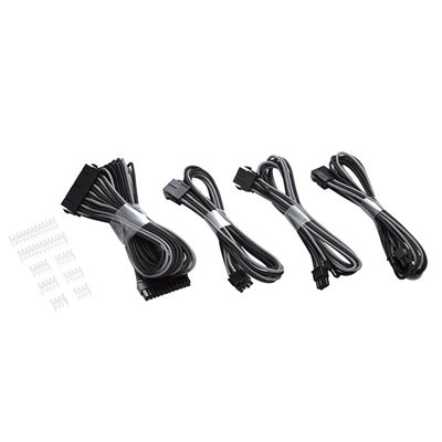 Phanteks Extension Cable Combo -jatkokaapelisarja, musta/harmaa