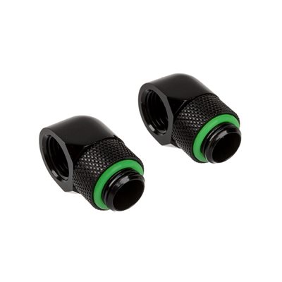 Corsair Hydro X Series 90° Rotary Adapter Twin Pack - Black -kulma-adapterisarja, 2 kpl, musta