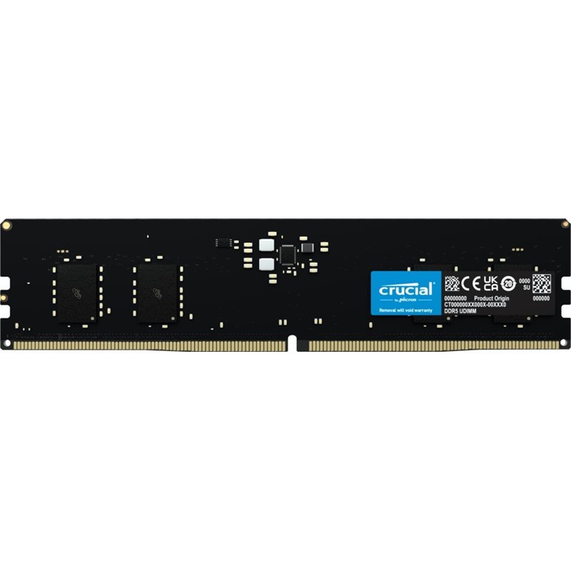 Crucial 8GB (1 x 8GB) DDR5 4800MHz, CL40, 1.10V, musta