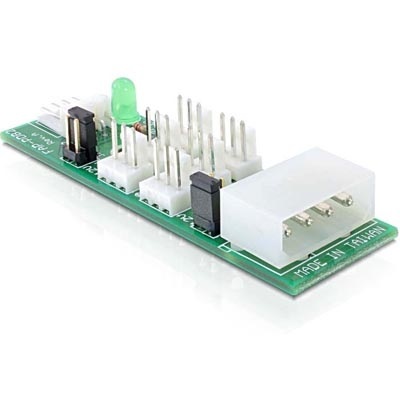 DeLock sisäinen tuulettimien ohjaus 6 tuulettimelle, 6x3-pin, 5V/12V