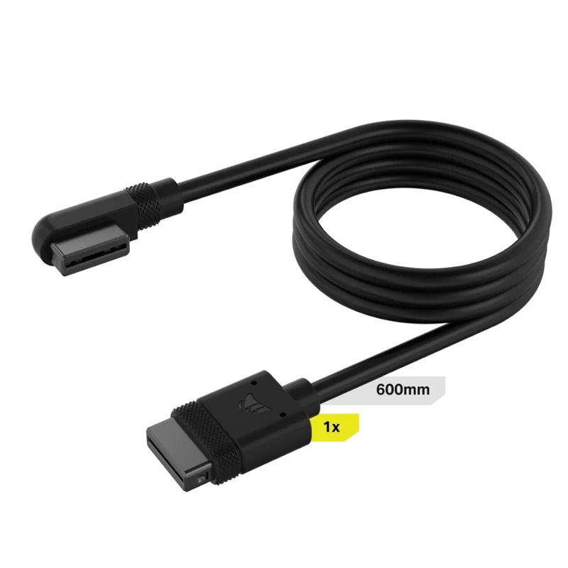 Corsair iCUE LINK Cable - 90° 600mm, musta