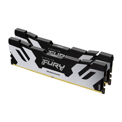 Kingston 48GB (2 x 24GB) FURY Renegade Silver, DDR5 7200MHz, CL38, 1.45V, musta/hopea