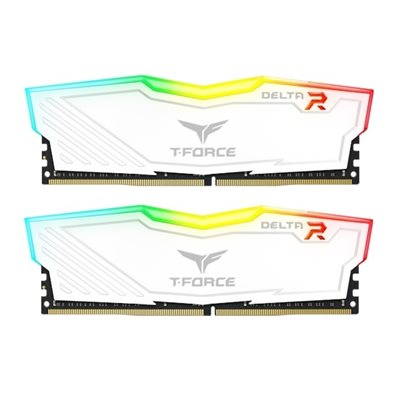 Team Group 32GB (2 x 16GB) T-FORCE DELTA RGB, DDR4 3600MHz, CL18, 1.35V, valkoinen