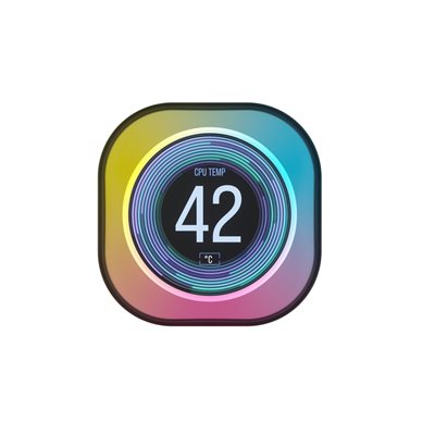 Corsair iCUE LINK LCD Module, AIO-nestejäähdytyksen näyttömoduuli, musta