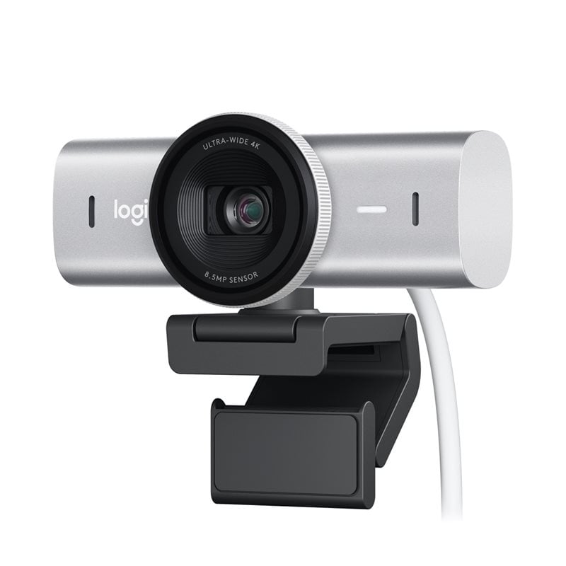Logitech MX Brio, 4K -ultrateräväpiirtoverkkokamera, pale grey