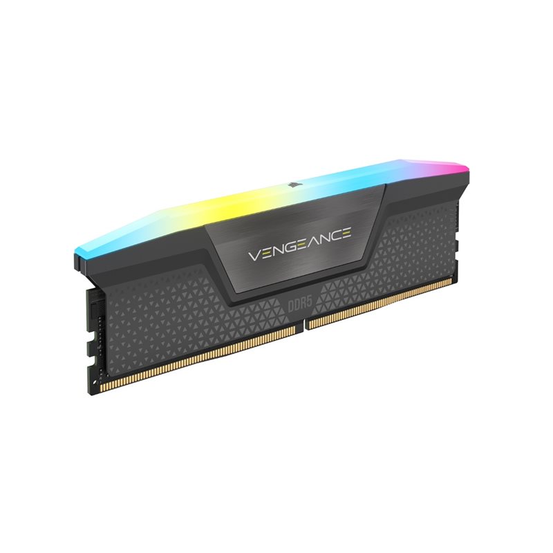 Corsair 16GB (1 x 16GB) Vengeance RGB, DDR5 5200MHz, CL40, 1.25V, harmaa