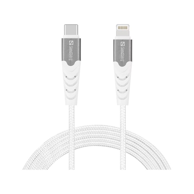 Sandberg USB-C - Lightning -kaapeli, 2m, valkoinen