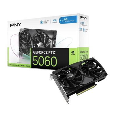 PNY GeForce RTX 5060 Dual Fan OC -näytönohjain, 8GB GDDR7