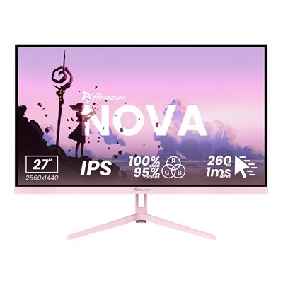 Arozzi 27" Nova IPS, 260Hz (OC) QHD -pelimonitori, pinkki