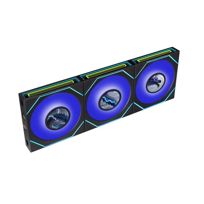 Lian Li UNI FAN SL-INF LCD Flex Wireless Reverse 3 pack, 120mm PWM-laitetuuletinsarja, musta