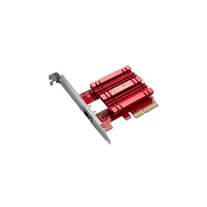 Asus XG-C100C v3, 10 Gigabit 1x RJ-45 -verkkokortti, PCIe 3.0 x4, punainen