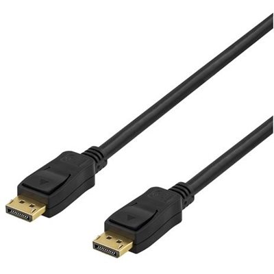 Deltaco DisplayPort 1.2 -näyttökaapeli, 10m, musta