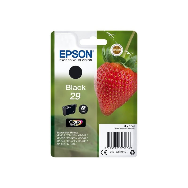 Epson 29 Claria Home Ink Strawberry -väriainekasetti, musta