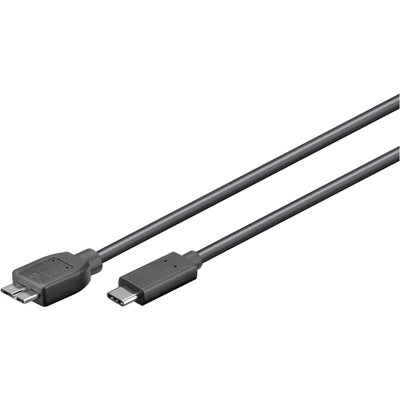MicroConnect 3.2 Gen1 USB-C - Micro-B -kaapeli, 0,6m, musta