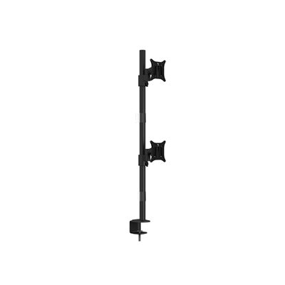 Multibrackets 15-30" x2 M VESA Deskmount Officeline Dual Vertical Black, -pöytäteline kahdelle näytölle, musta