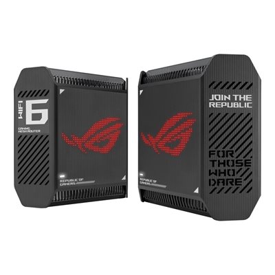 Asus ROG Rapture GT6, Tri-Band Wi-Fi 6 Mesh -järjestelmä, 2 kpl, musta
