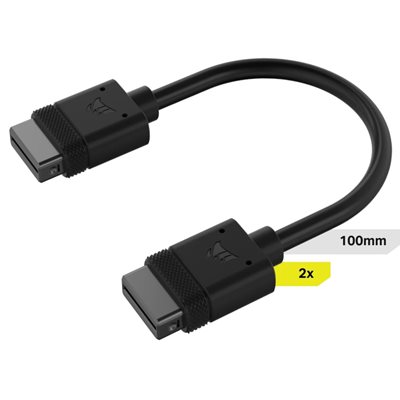 Corsair iCUE LINK Cable - 2 x 100mm, musta